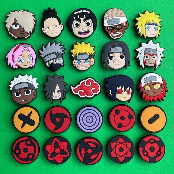 Crocs Accessories - Naruto Crocs Shoe Charms Set of 25 Anime - jibbitz Charms